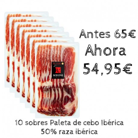 Paleta de cebo Ibérica 50% raza ibérica loncheada