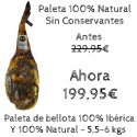 Paleta de bellota 100% Ibérica Jamones Rivera Natural Selección