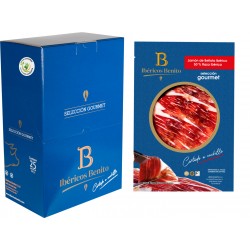 25 sobres Jamón de bellota ibérico 50% raza ibérica Benito cortado a cuchillo