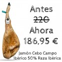 Jamón de Cebo de Campo Ibérico 50% raza Ibérica Rivera