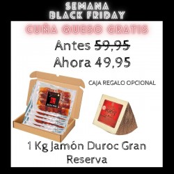 Jamón Genética Duroc Rodona a tapita + Cuña queso 