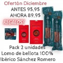 Pack Lomo de Bellota 100% Ibérico Sánchez Romero + Regalo Chorizo y Salchcihón Joselito + Jabuguitos