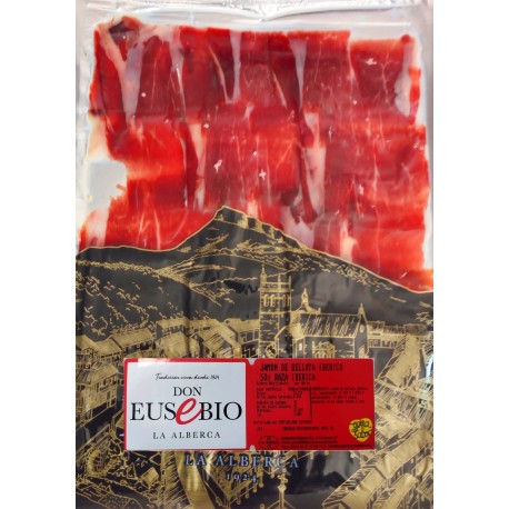 1 kilo Jamón de Bellota Ibérico 50% Raza Ibérica Eusebio Salamanca cortado a cuchillo